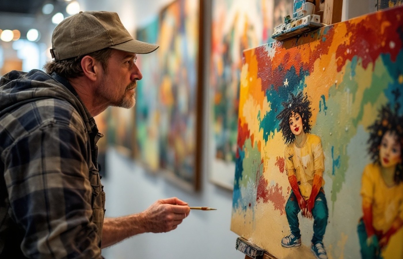 An artist at work