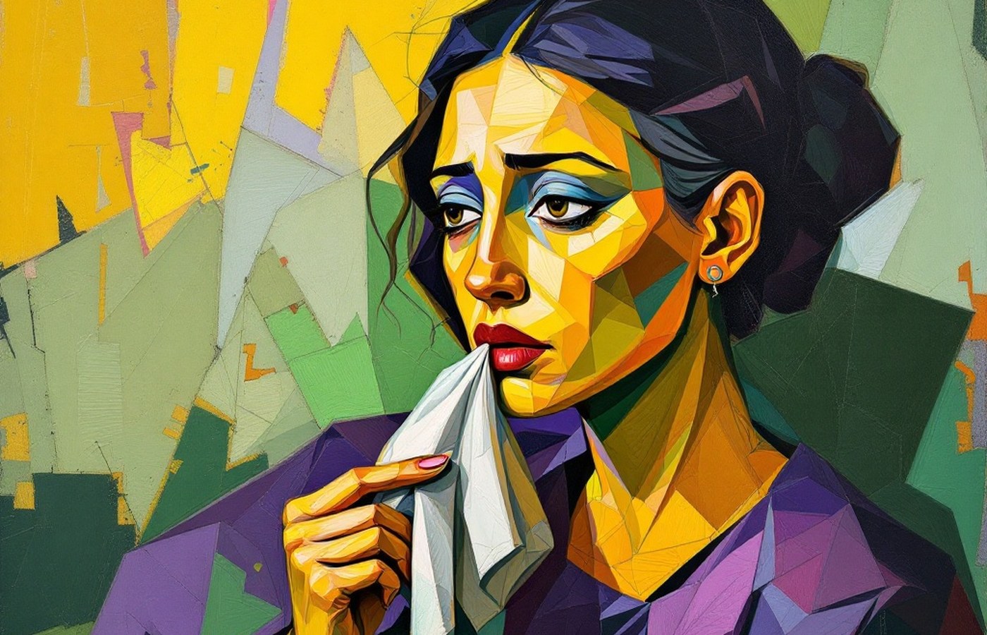 The Weeping Woman, in the manner of Pablo Picasso