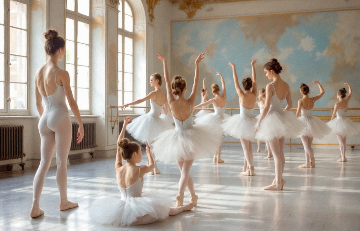 Impressionist dancers, in the spirit of Degas