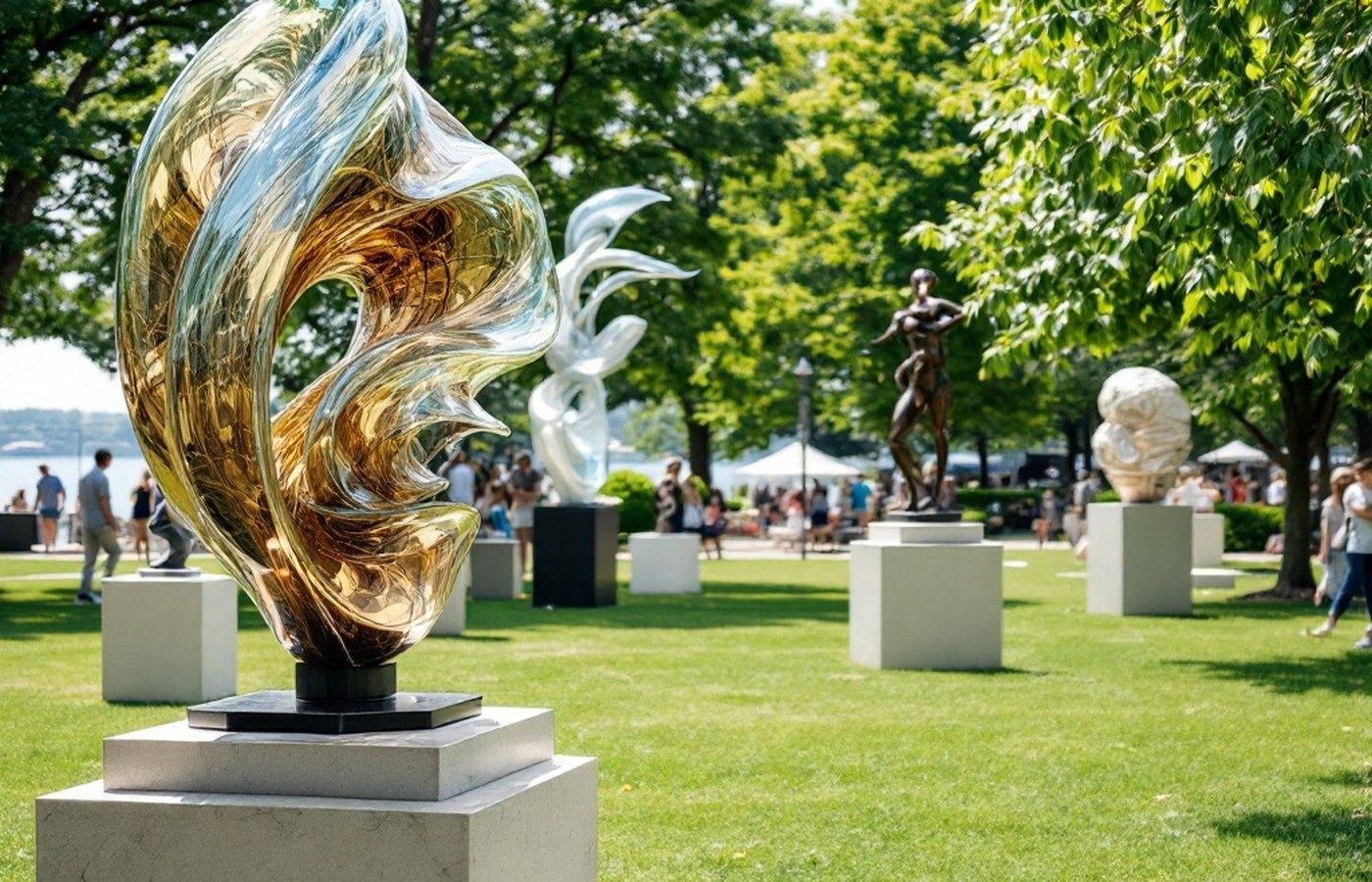 The festival's Sculpture Garden