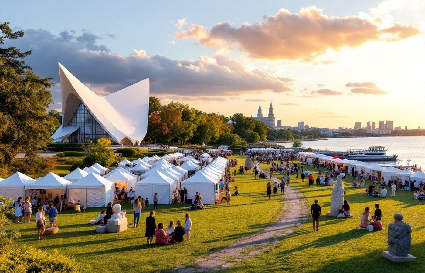 The Lakefront Festival of Art on the museum grounds