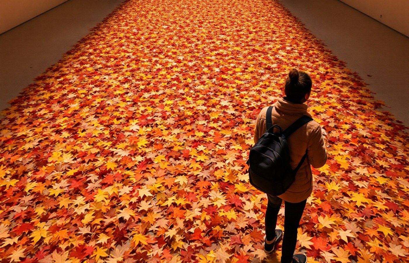 A carpet of leaves, in the spirit of Joan Backes