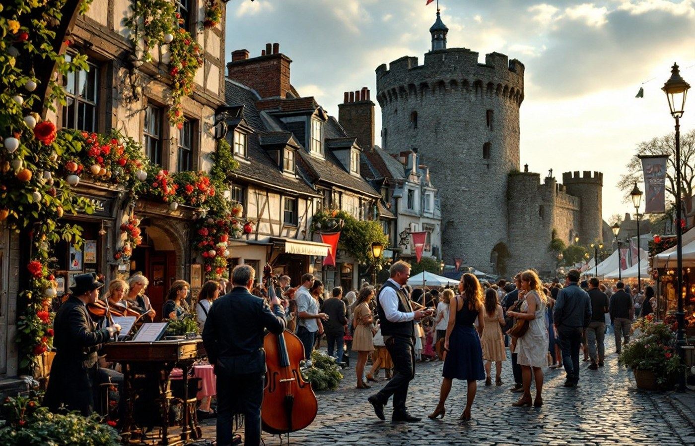 Festival evening in medieval Kilkenny